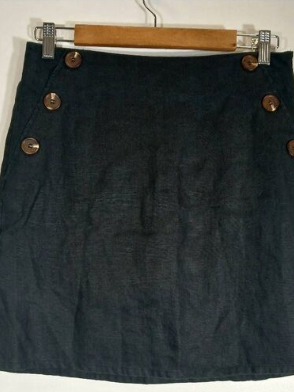 Casual Navy Button-Accent Women's Skort